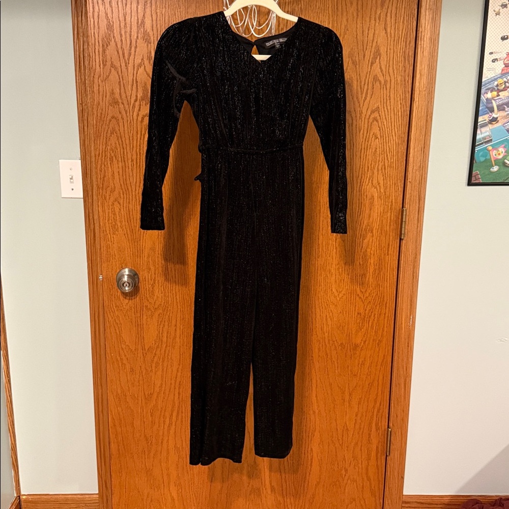 Three Hearts Shimmering Black Jumpsuit